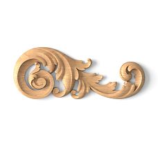 Carved applique N-120R made of oak for decoration