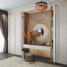 Резная капитель KL-062 из дерева в интерьере для декоративных колонн для мебели и стен