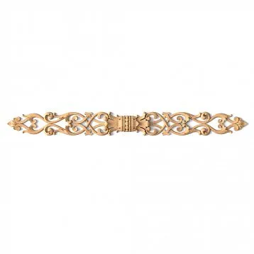 Inlay with carved geometric pattern