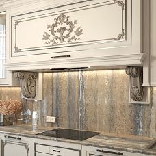 Decor Set C-051 made of wood, details on furniture facade