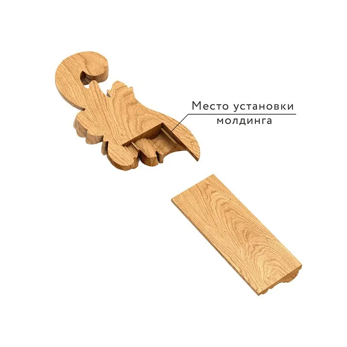 Резной наконечник на молдинг N-364R комплект к MLD-003 схема
