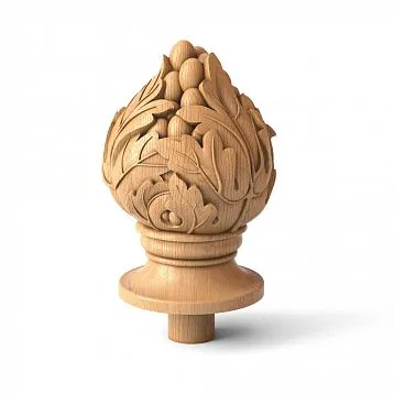 Finial on post L-082 &mdash; wooden staircase element in the Stavros decor store