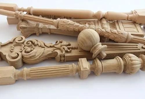 Decorative Wooden Legs for a Table in Classic Style.