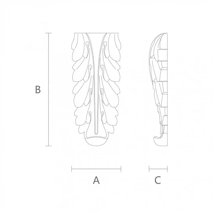 Накладка из дерева с цветочным рисунком чертеж