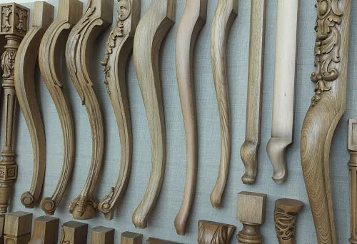 Collection of Curved Furniture Legs with Unique Design.