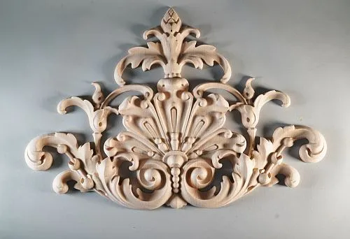 Grand carved wooden ornament &mdash; an accent element for exclusive design