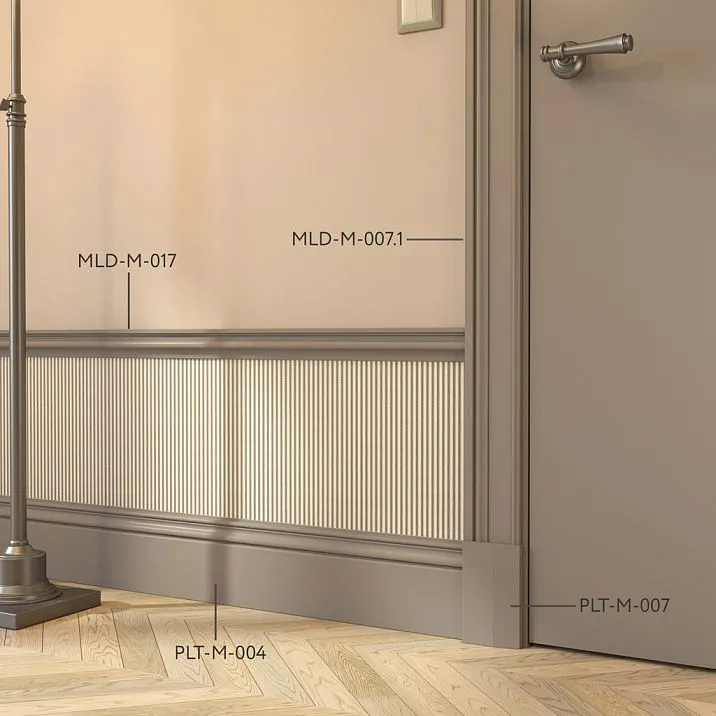 Плинтус из МДФ в интерере PLT-M-004