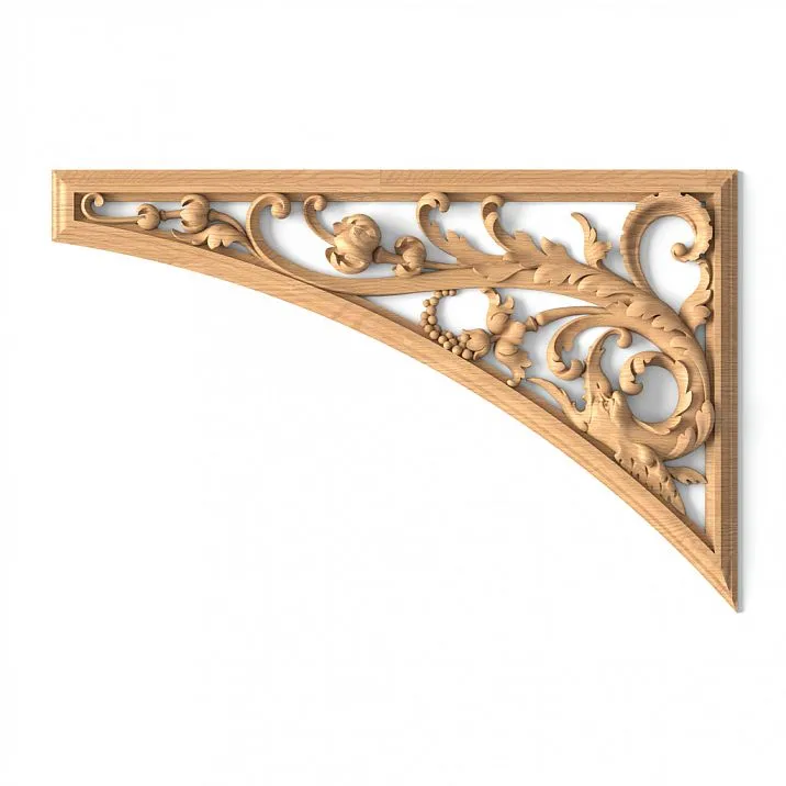 Wooden Door Decor with Carved Ornament - Insert N-177R