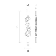 Exclusive balusters for interiors L-034 cheretzh
