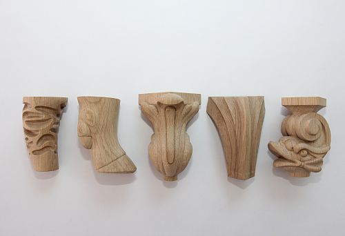 Durable wooden legs 10 cm high with original design.