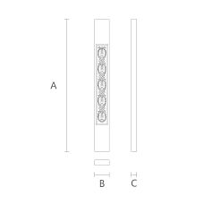 Flat wooden baluster for staircase decoration L-100.01
