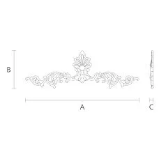 Wooden door decor: carved overlay N-165 drawing