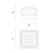 Навершие на столб L-011 - сочетание с балясиной чертеж