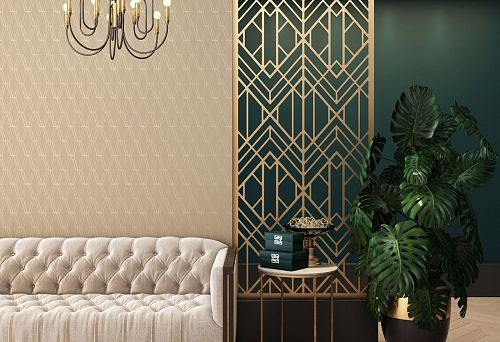 Carved wall panels in classic interiors