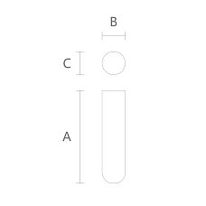 Modern furniture leg MN-222 drawing