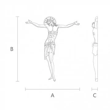 Crucifix made of wood for sale