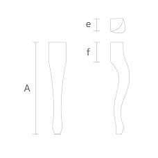 Carved furniture legs with drawings