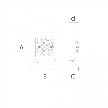 Carved wooden bracket KR-045 for an elegant interior
