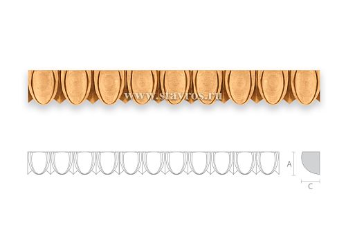 Wooden Frame with Classic Carved Ornament