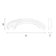 Carved wooden decoration N-432L drawing