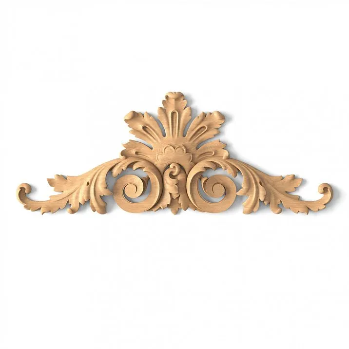 Wooden insert with floral carving N-251 for decorating furniture and facades
