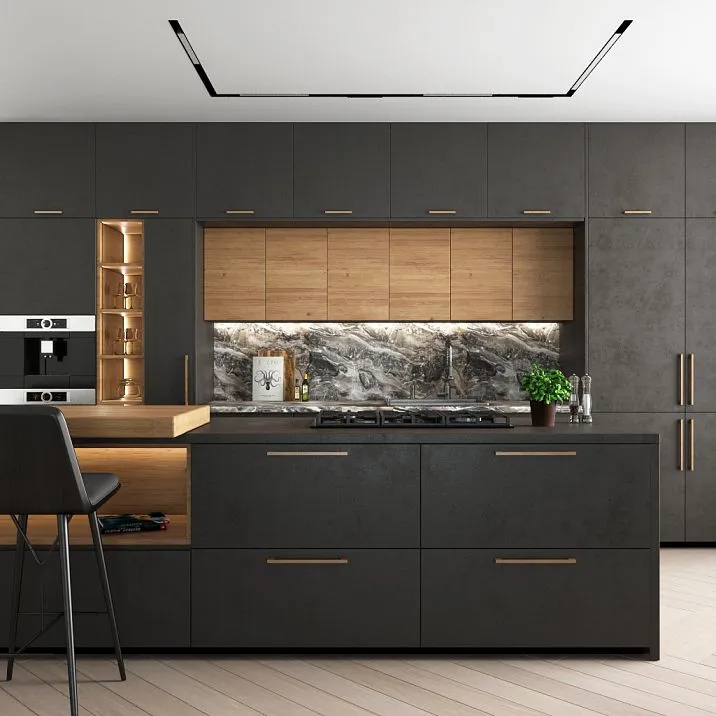 Деревянная ручка для мебели в форме скобы