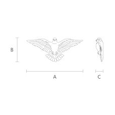 Maskaron "Dove NC-457-1" &mdash; woodworking drawing for church decoration