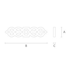 Carved Connector Element SNL-13, facade decor drawing