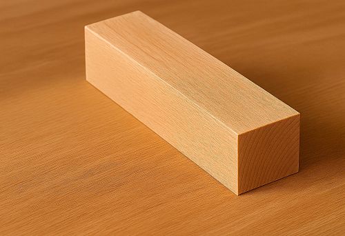 Брус из бука — массивная заготовка с однородной текстурой и натуральным оттенком, премиальный материал для мебели и строительства