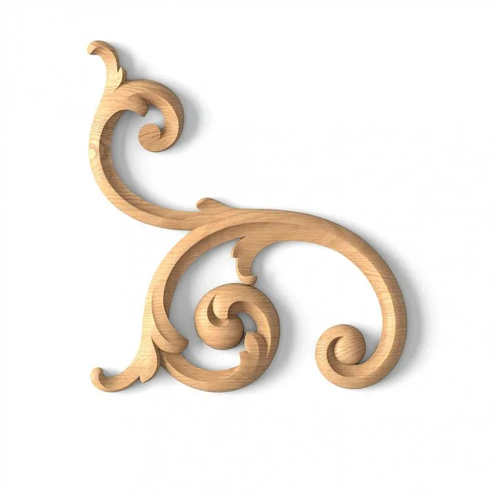 Carved wooden insert N-285L in vintage style