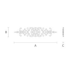 Резная накладка из полиуретана NPU-106 чертеж