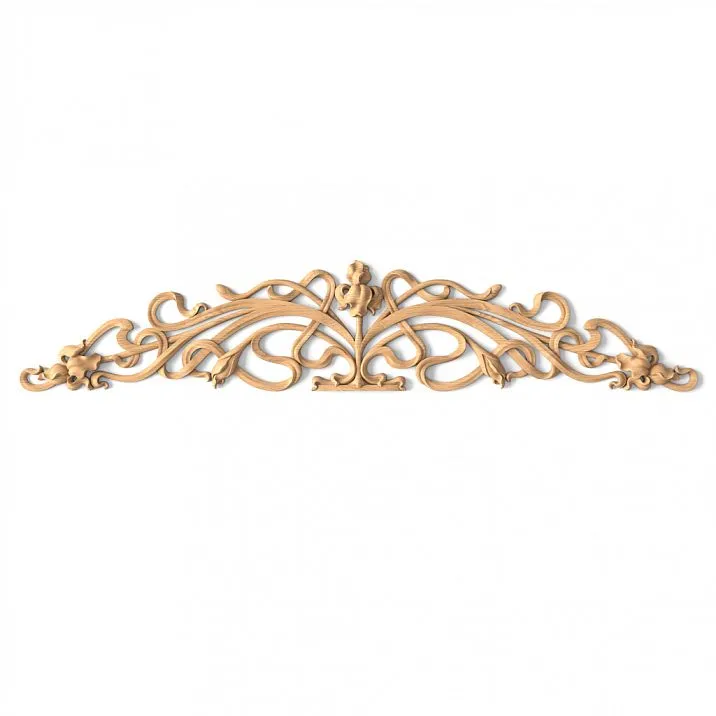 Декоративная резная накладка N-228 из дерева декор комода