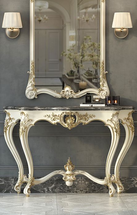 Classic interior with carved frame RM-047 and console STL-015