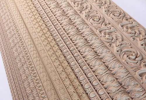Carved wooden framing for a house facade with classic ornament