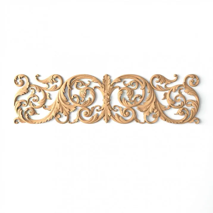 Wooden panel with carved pattern N-367