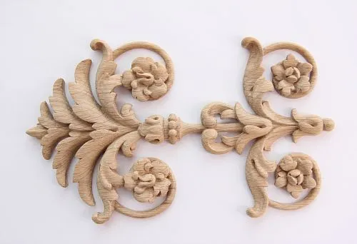 Carved Wooden Inlay with an Elegant Pattern in Classic Style