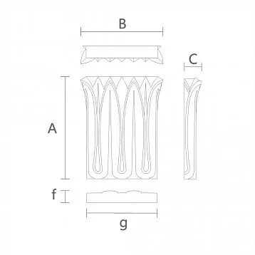 Carved Capital KL-007 from Solid Oak