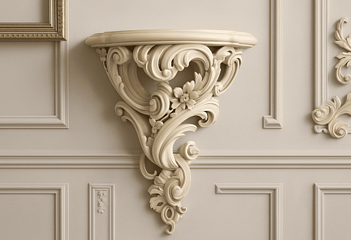 Furniture of Russian-Italian production &mdash; carved decorative console in classic style