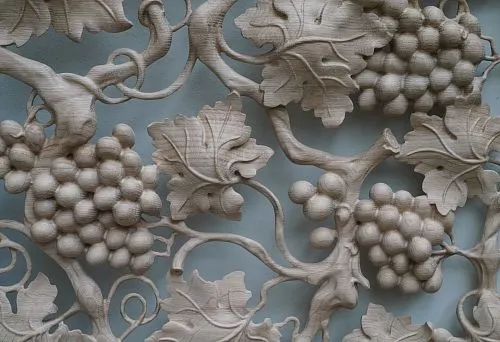 Texture board with a selection of textures, colors, and shapes for interior design.