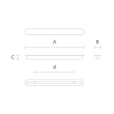 Drawing of wooden handles for wardrobe