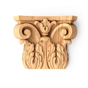 Wooden capital KL-004.02 for pilasters PLM