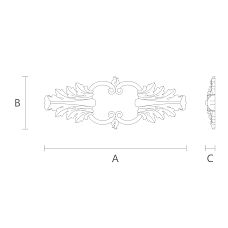 Wooden decorative insert N-222 drawing