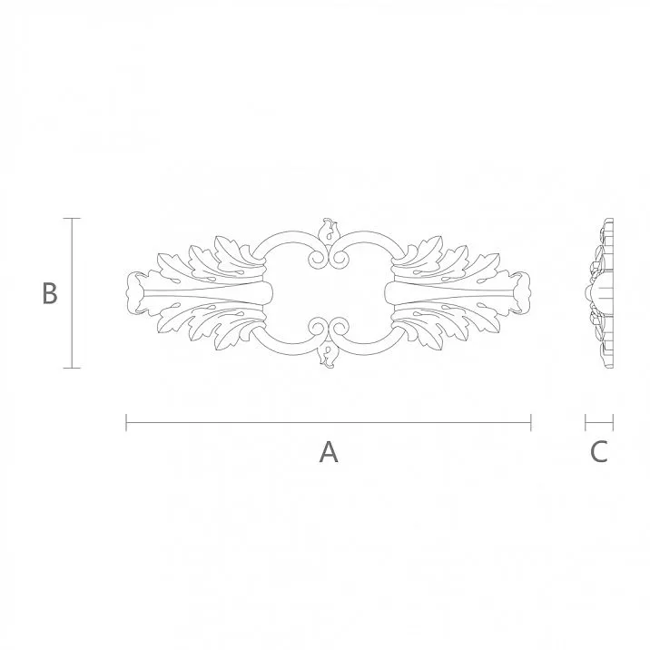 Wooden decorative insert N-222 drawing
