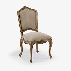 Chair made of solid wood with carved elements, classic style