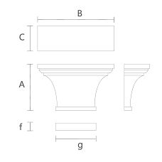 Декоративная Капитель KL-065 в Дизайне Мебели чертеж