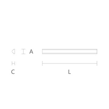 MDFF primed molding MLD-001-MG, 10&times;6 mm, Prestige series, white color, semi-circular profile
