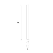 Staircase component L-118 in oak or beech &mdash; drawing