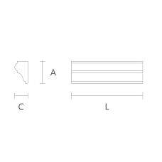 Molding MLD-006 from Solid Oak or Beech, Carved