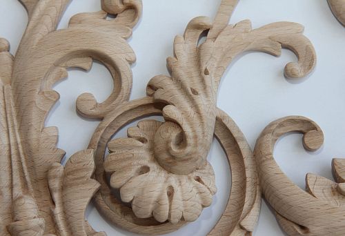 Decorative carved wooden inlay for updating furniture