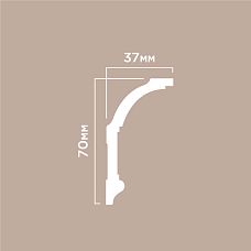 Карниз A70V2 ПОЛИСТИРОЛ HI WOOD 70мм х 37мм х 2,0м чертеж